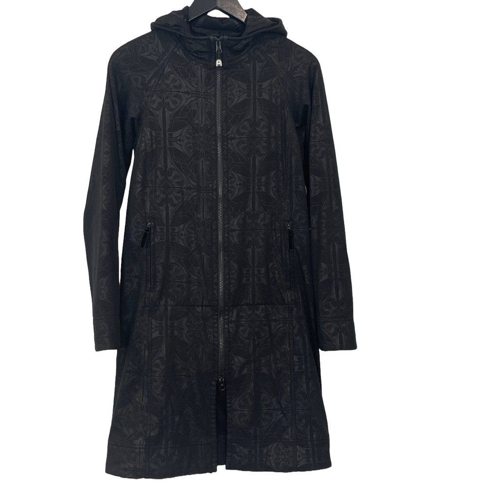 Lululemon Vintage Apres Yoga Jacket Dance In The Snow Black Size 4.